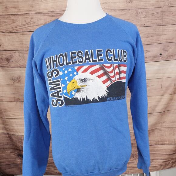 VINTAGE SAM'S CLUB WHOLESALE CLUB EAGLE 80s 1989 USA MADE SWEATSHIRT XL **READ - Picture 4 of 8